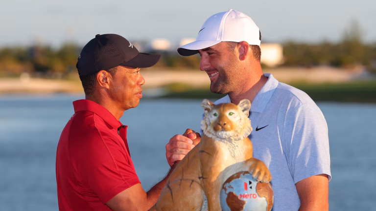 ¡A la altura de una leyenda! Los asombrosos números que igualan a Scheffler con Tiger Woods